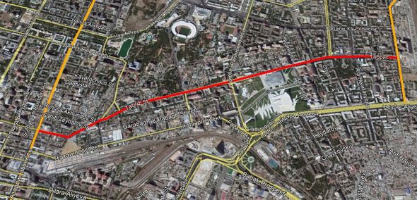 Частично ограничивается движение в центре Баку – КАРТА