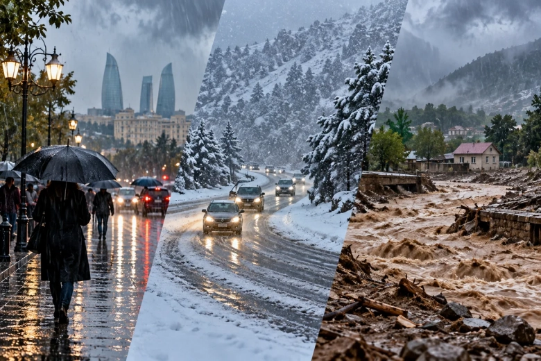 Hava dəyişir: Yağış, qar və sel xəbərdarlığı