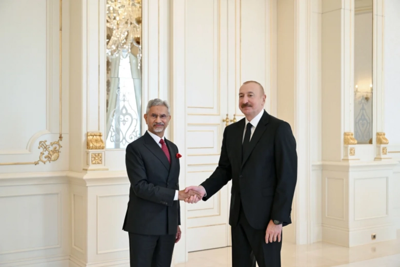 Azərbaycan Prezidenti İlham Əliyev Hindistanın xarici işlər nazirini qəbul edib - FOTO